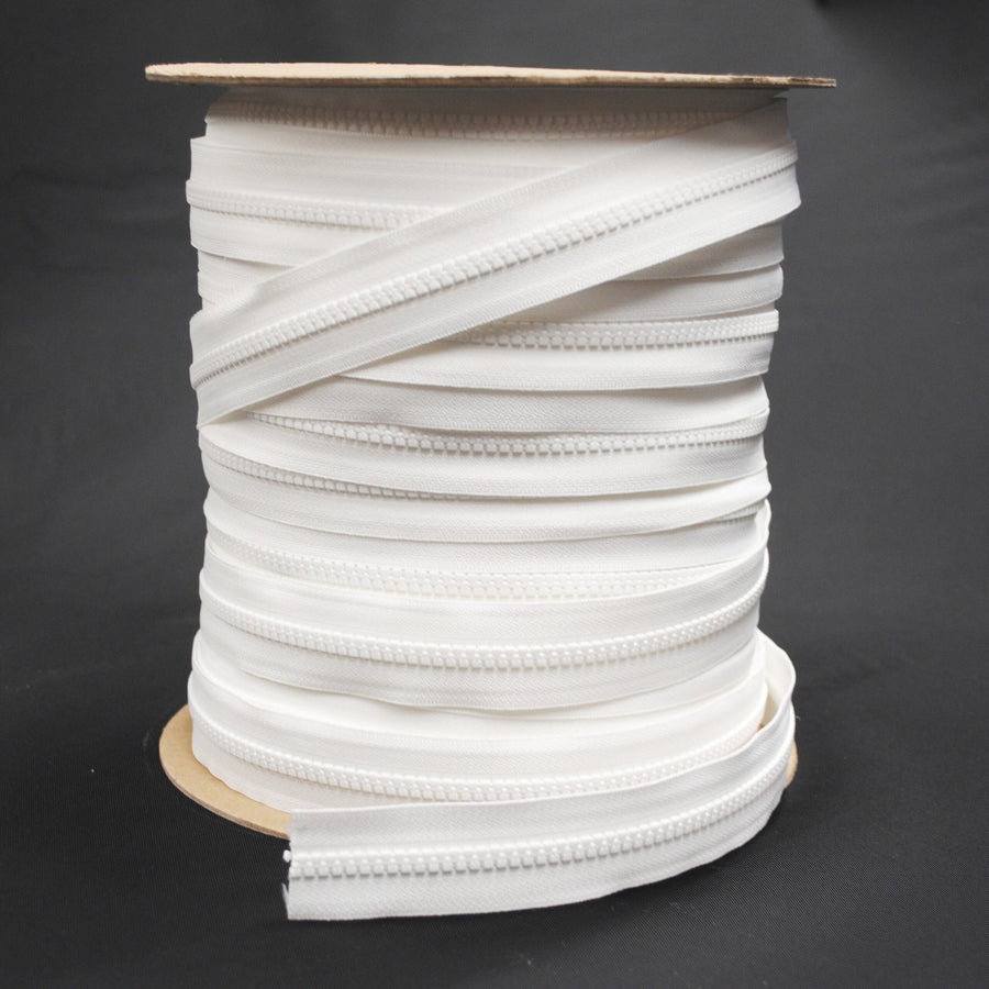 #5 YKK® Vislon Zipper Chain - 218 yards - White