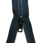YKK #10 Vislon 144" Black Separating Zippers