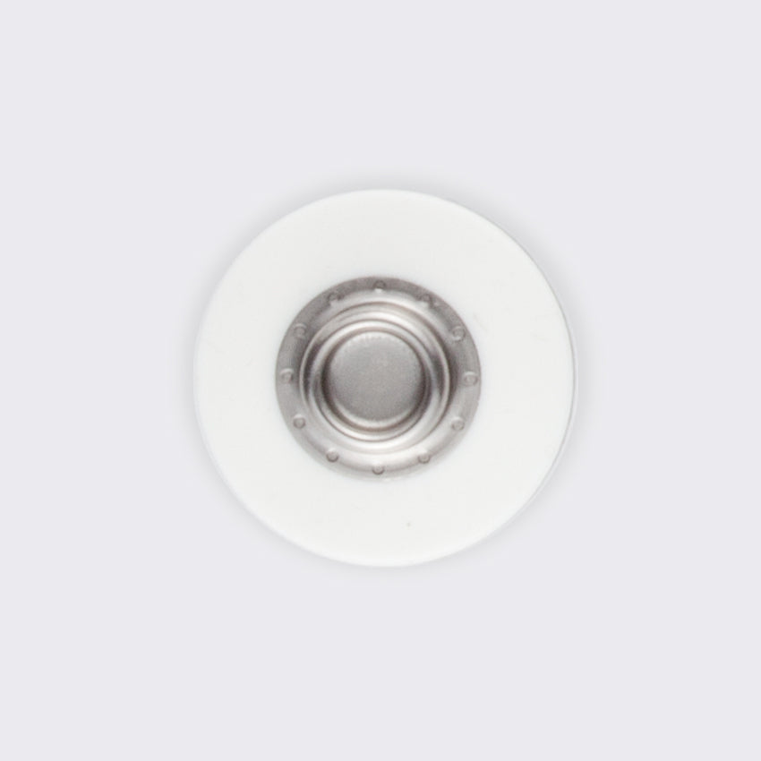 White 40Mm Snad Stud Flex Base Adh Back Fast Adhesive Back Backed Fastener Flexible Base Domed 100/Bx