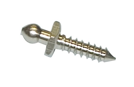 British Tenax® Fastener Standard Neck 17/32" (13.5mm) Long Tapping Screw Stud (Nickel plated Brass)