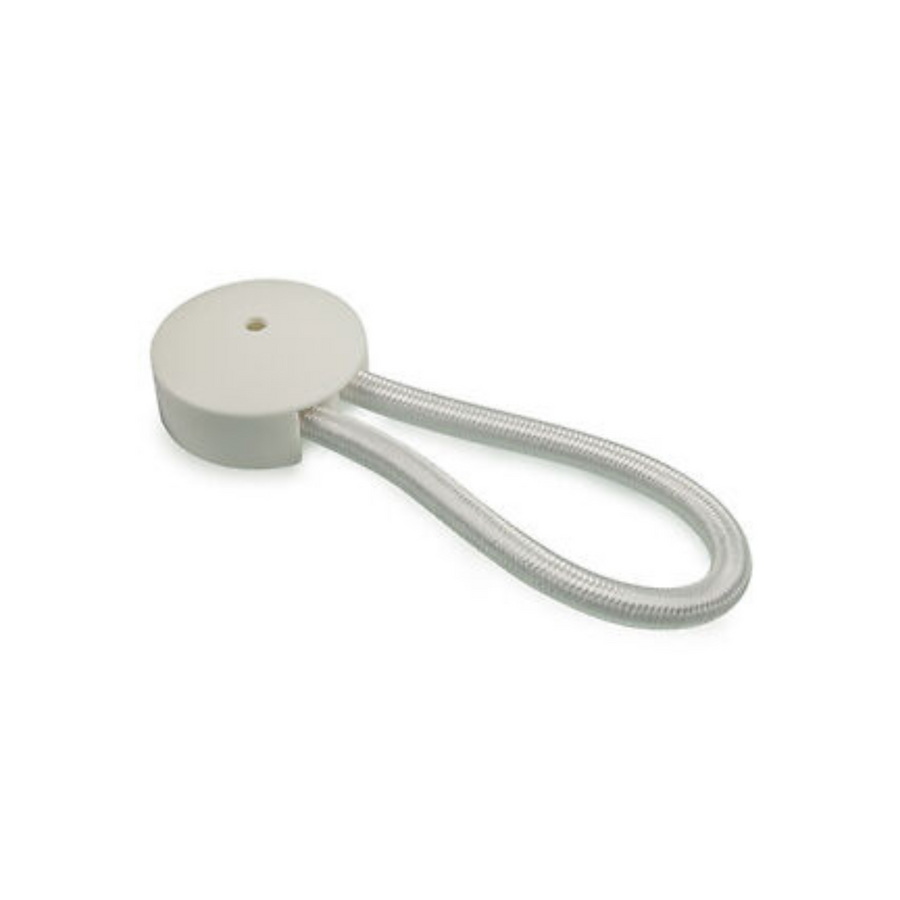 3 Piece White Stayput Shock Cord Clip