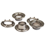 #1 Nickel Plated Spur Grommets & Washers 1 Gr Grommet 1 Nickel Washer Grommets Spur